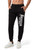 Pantalone Nero Slim Fit Con Patch Black-White