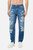 Jeans Mid Blue Con Strappi