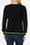 Maglione Nero A Treccie In Maglia