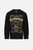 T-Shirt Nera E Oro A Manica Lunga Con Stampe Oro Black-Gold