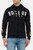 Felpa Nera Full Zip Con Cappuccio - Black-Gold