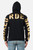 Felpa Nera Full Zip Con Cappuccio - Black-Gold