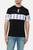T-Shirt Nera Con Inserti A Contrasto