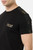 T-Shirt Nera e Oro Con Tape Stampato