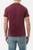 T-Shirt In Stile Vintage Bordeaux Acid