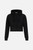Felpa Strass Nera Con Cappuccio E Zip