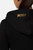 Felpa Logo Nera Con Cappuccio E Zip