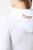 Felpa Logo Bianca Con Cappuccio E Zip  White-Gold