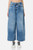 Jeans Cropped A Palazzo Mid Blue