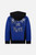 Felpa Cyber Blue Con Zip E Cappuccio