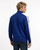 Felpa Collo Alto Full Zip Cyber Blue