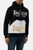 Felpa Cappuccio Zip Over Gotica Black-Gold