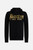 Felpa Logo Nera E Oro Con Cappuccio E Zip