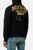 Felpa Logo Nera E Oro Con Cappuccio E Zip