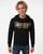 Felpa Logo Nera E Oro Con Cappuccio E Zip