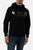 Felpa Logo Nera e Titanio Con Cappuccio E Zip