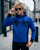 Felpa Logo Cyber Blue Con Cappuccio E Zip