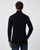 Maglione Nero A Collo Alto Full Zip
