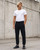 Pantalone Nero Con Logo Laterale