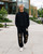 Pantalone Lungo Baggy Nero E Oro
