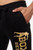 Pantalone Slim Fit Con Logo Black-Gold