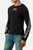 T-Shirt Nera e Oro A Manica Lunga Con Stampe