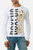 T-Shirt Bianca E Oro A Manica Lunga Con Stampe