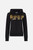 Felpa Logo Nera e Oro Con Cappuccio E Zip