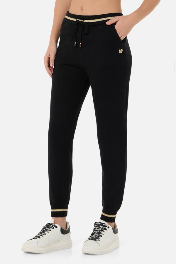 Black Premium By EMP Pantalone Donna Nero Con Risvolto - Taglia W32L32, Bootcut