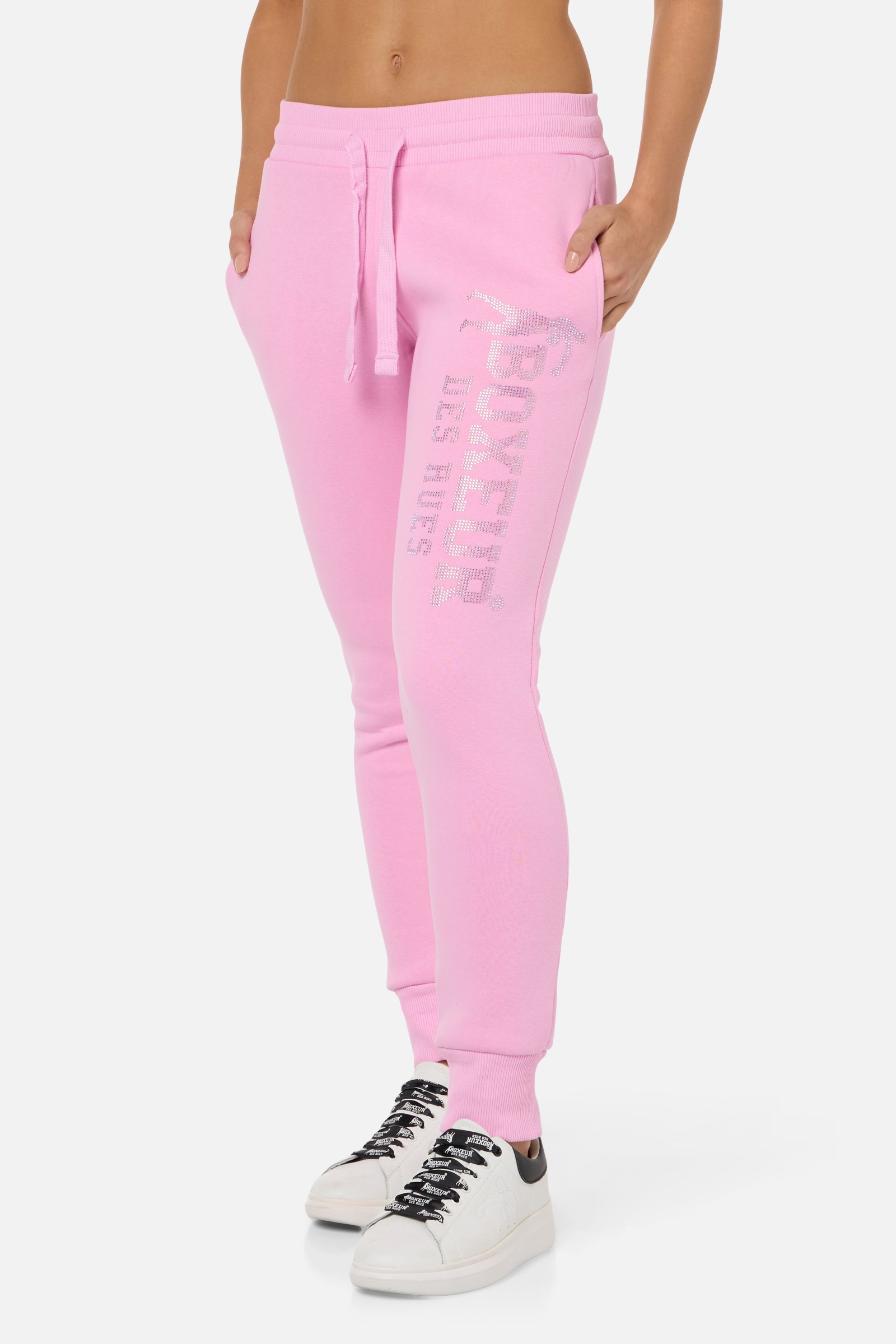 Pink Long Pant With Rhinestone Pink