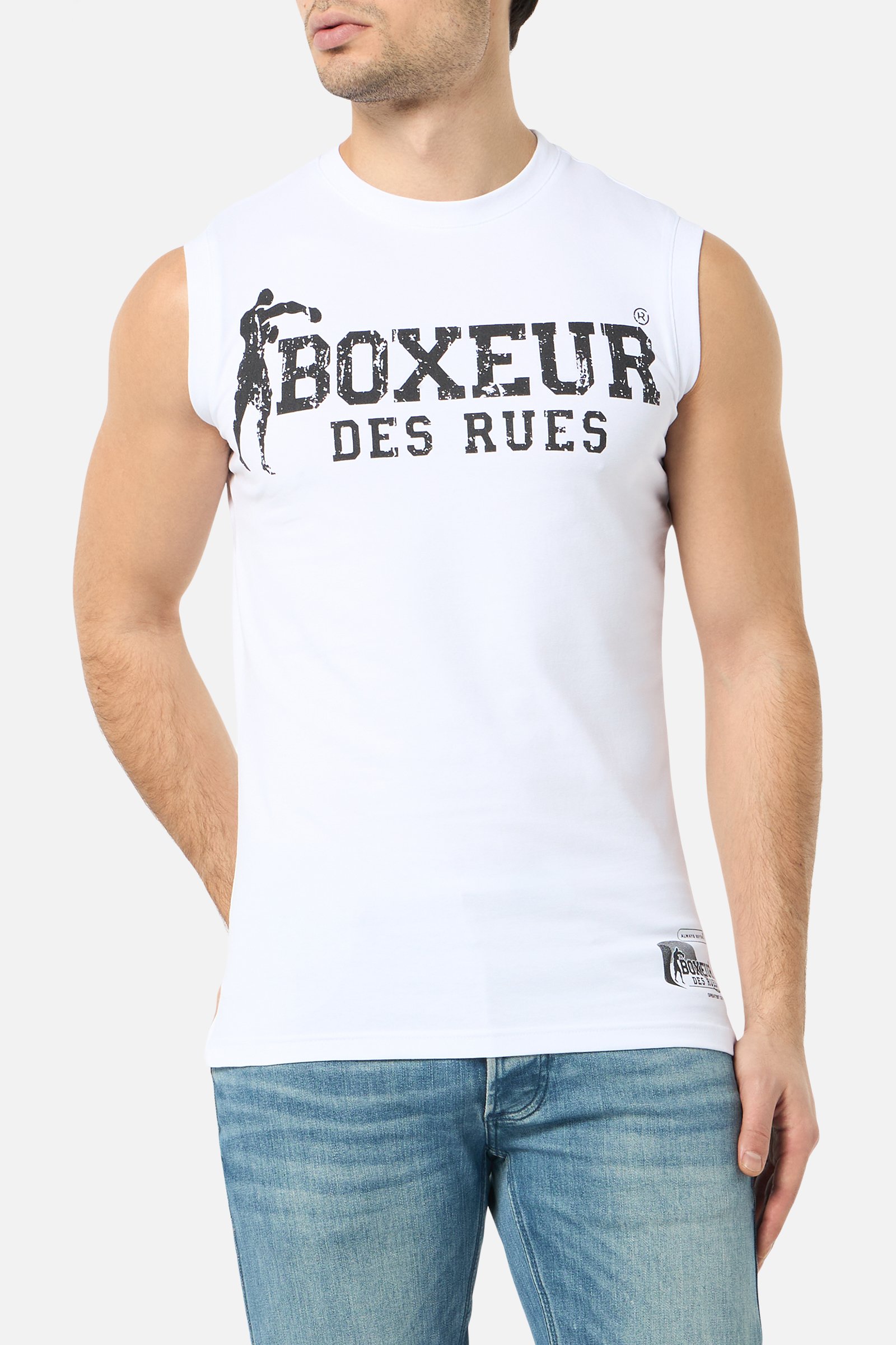 【美品】LOGO TankTop (white/black) L Black Logo Tank Top White-Black