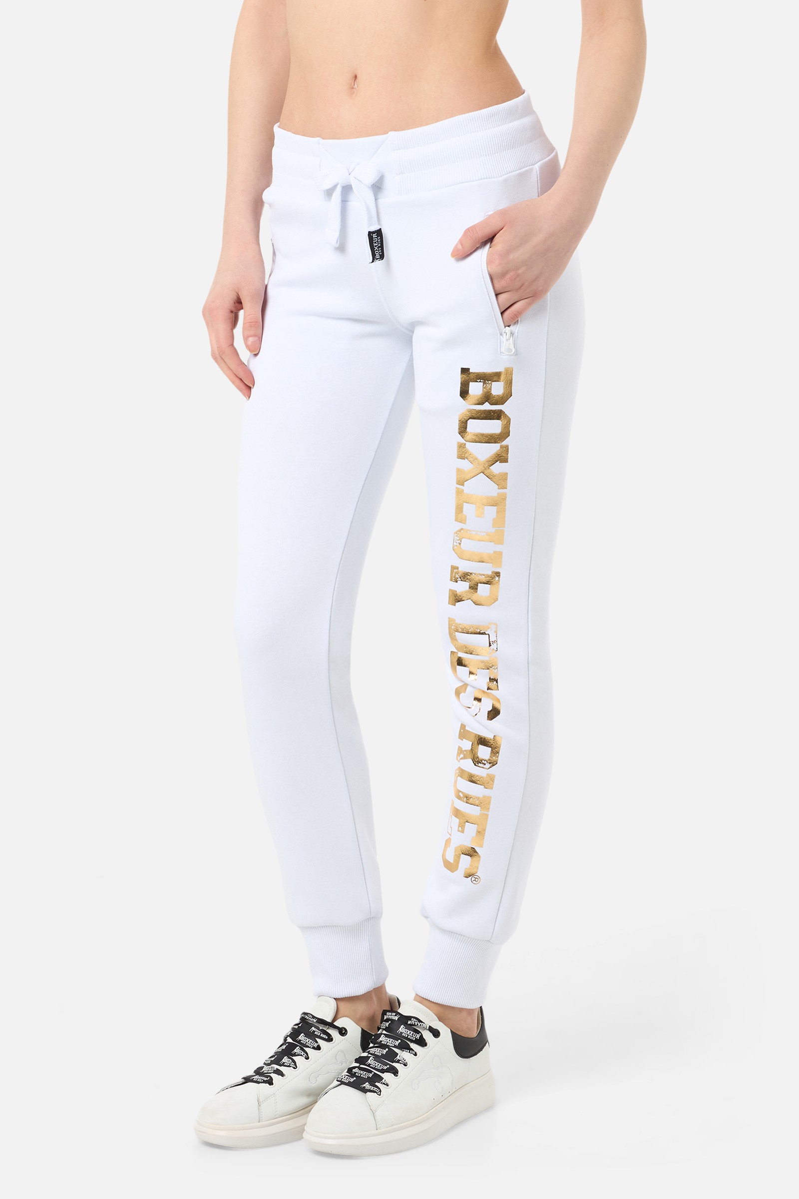 Navy Logo Joggers White-Gold