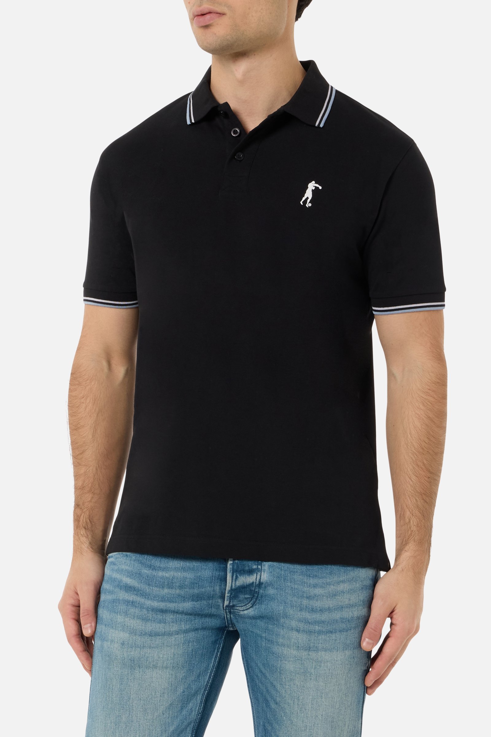 Black Essential Polo Shirt Black