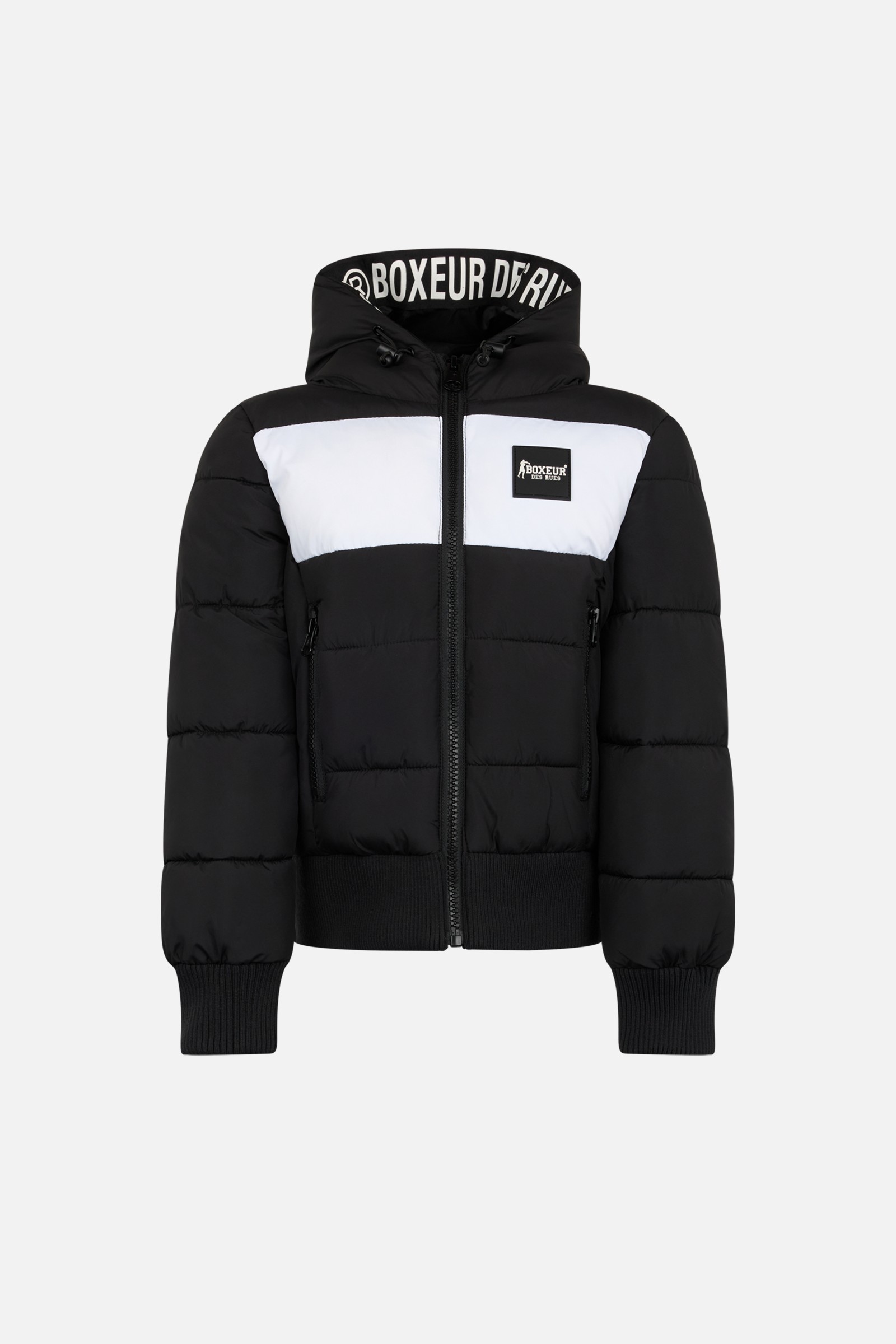 Color Block Padded Jacket Black