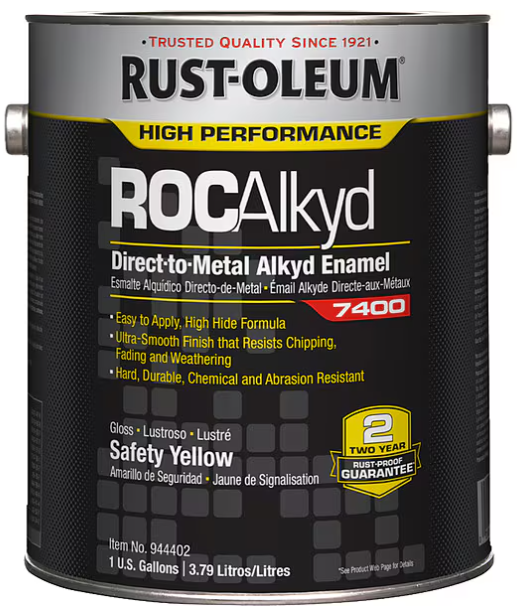 Safety Yellow, 7400 System DTM 450 VOC Alkyd Enamel 944402