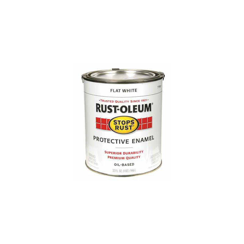 Enamel Oil Base Paint Flat White Qt No. 7790502 Whitehead