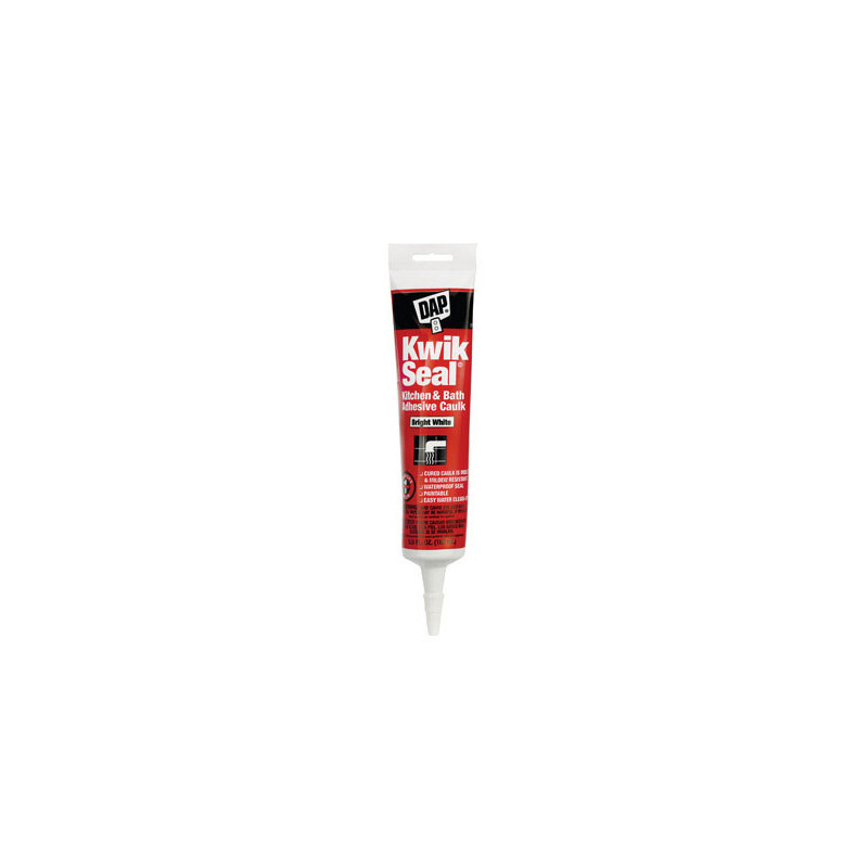 Tub & Tile Adhesive Caulk White Paintable 5.5 Oz Brand Kwik Seal
