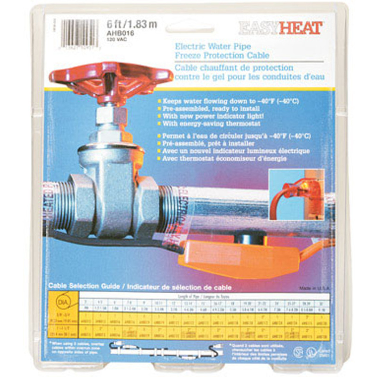 Easy Heat Pipe Heating Cable 30 ft. AHB-130
