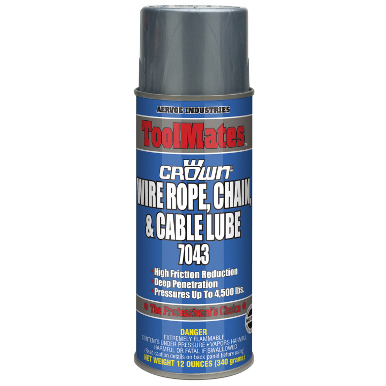 Wire Rope, Chain, Cable Lube, 12 oz Aerosol - No. 7043 - Whitehead  Industrial Hardware