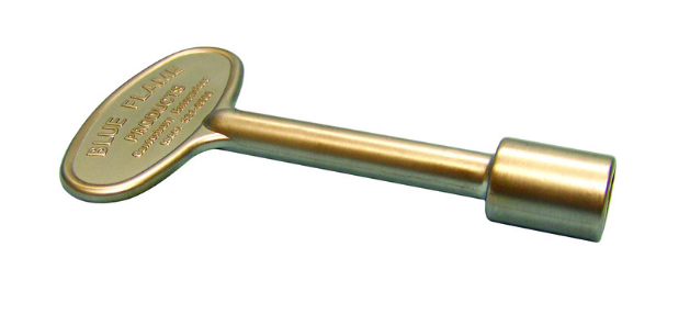 Blue Flame Gas Valve Key, 3" L, Satin Chrome Whitehead Industrial