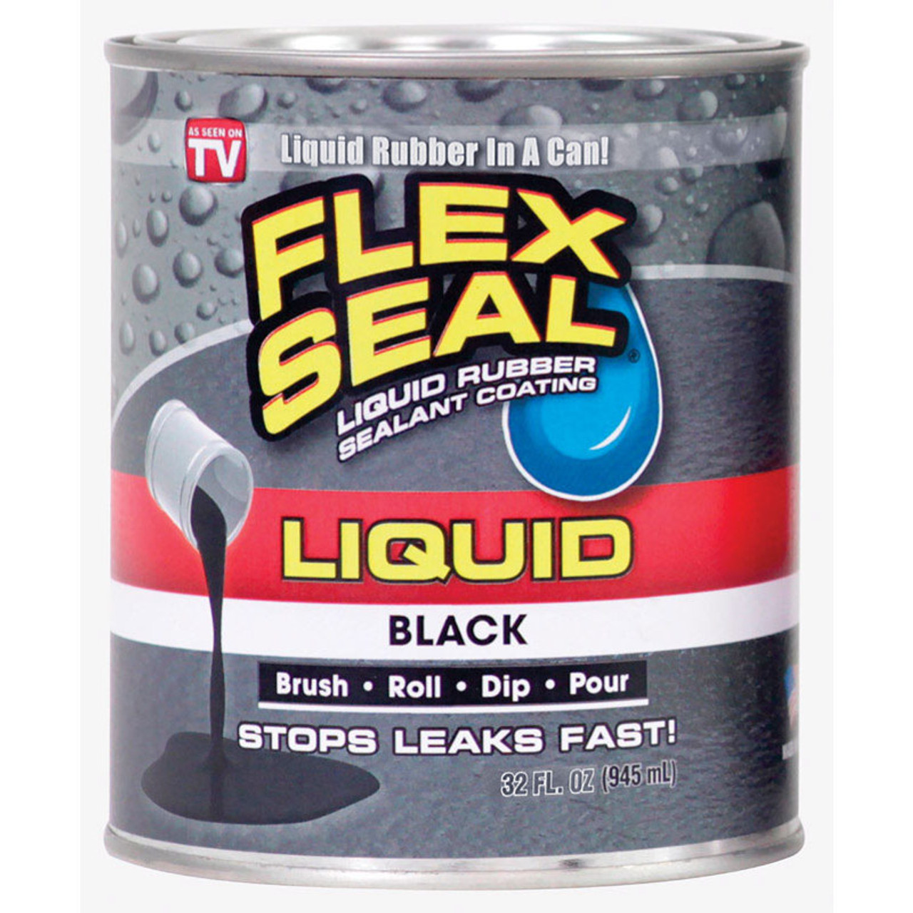 Lot Of 2 - 32oz Quart QT Flex Seal Liquid Black Rubber Sealant Coating  Black