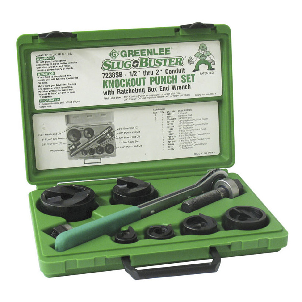 16 Piece Slug-Buster® Knockout Punch and Die Set - No. 7238SB