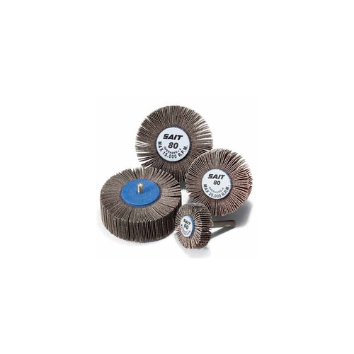 2" x 1" 80 Grit Flap Wheel with 1/4" Straight Spindle - No. 70051 2" x 1" 80 Grit Flap Wheel with 1/4" Straight Spindle - No. 70051