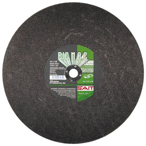 14" x 1/8" Portable Saw Cut-off Wheel, Sait BIG M.A.C.™ - No. 23463 14" x 1/8" Portable Saw Cut-off Wheel, Sait BIG M.A.C.™ - No. 23463