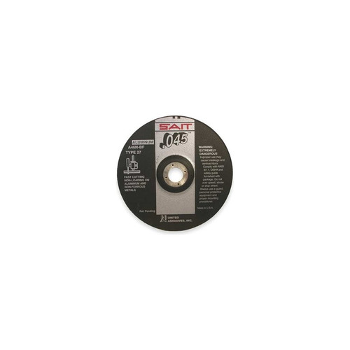 4-1/2" x .045" Type 27 Cutting Wheel, 7/8" Bore Sait 045™ - No. 22345 4-1/2" x .045" Type 27 Cutting Wheel, 7/8" Bore Sait 045™ - No. 22345