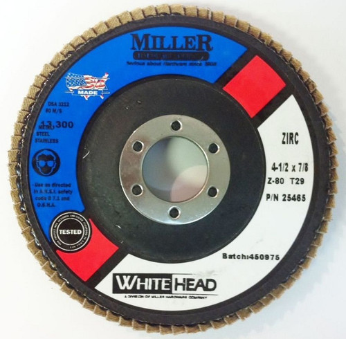 4-1/2" x 7/8" Type 29 Z-Poly Cotton Flap Disc 4-1/2" x 7/8" Type 29 Z-Poly Cotton Flap Disc