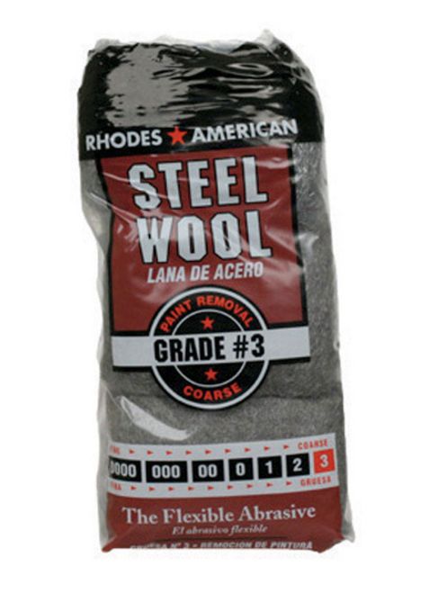 Steel Wool Coarse No. 3, 12 Rolls/PK - No. 10121113 Steel Wool Coarse No. 3, 12 Rolls/PK - No. 10121113