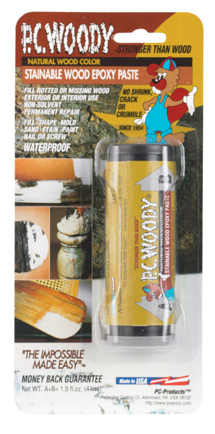 Wood Epoxy Paste 2-Part 1.5 oz Brand PC Woody - No. WOODY 1.5 OZ