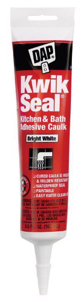 Tub & Tile Adhesive Caulk White Paintable 5.5 Oz Brand Kwik Seal - No. 18001