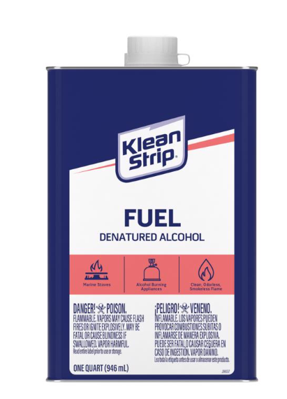 Denatured Alcohol Flammable Clear Quart - No. QSL26